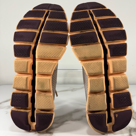 On Running Cloud X Gray Peach Knit Mesh Lightweight Training Women’s Sneakers, 8 - Picture 11 of 14